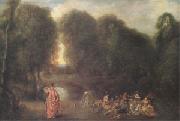Jean-Antoine Watteau Assembly in a Park (mk05) oil painting picture wholesale